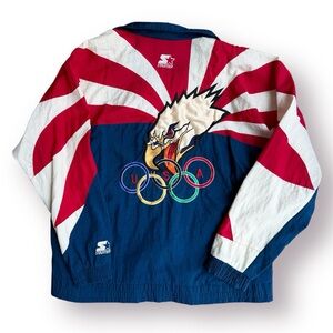 VTG Olympics 1996 Starter Atlanta Team USA Eagle Windbreaker Jacket Size Medium